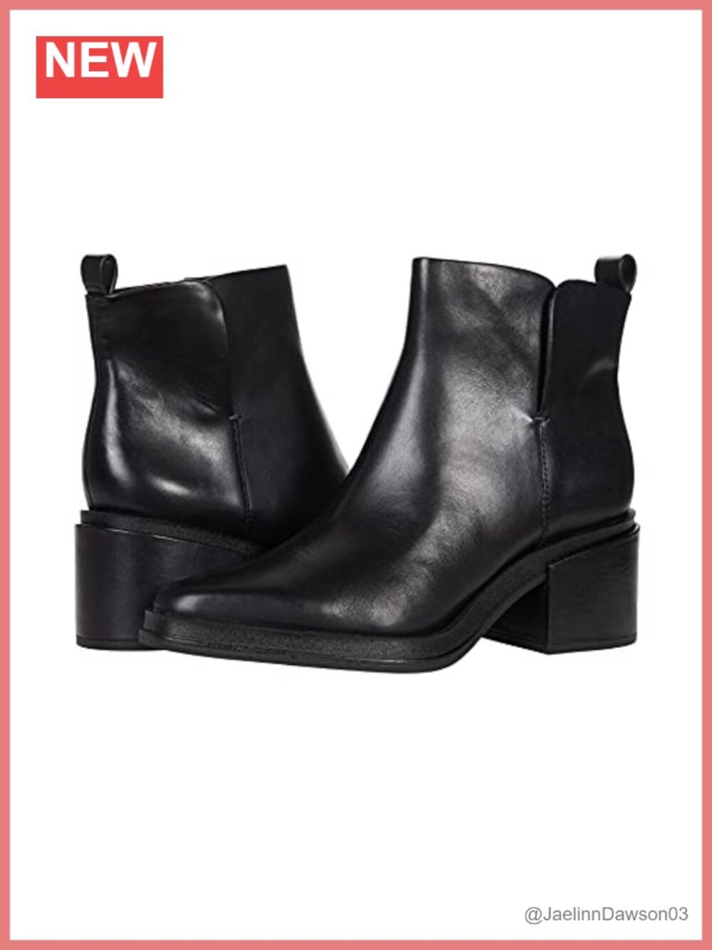Pointed Toe Ankle Bootie Chunky Block Heel Western Boot